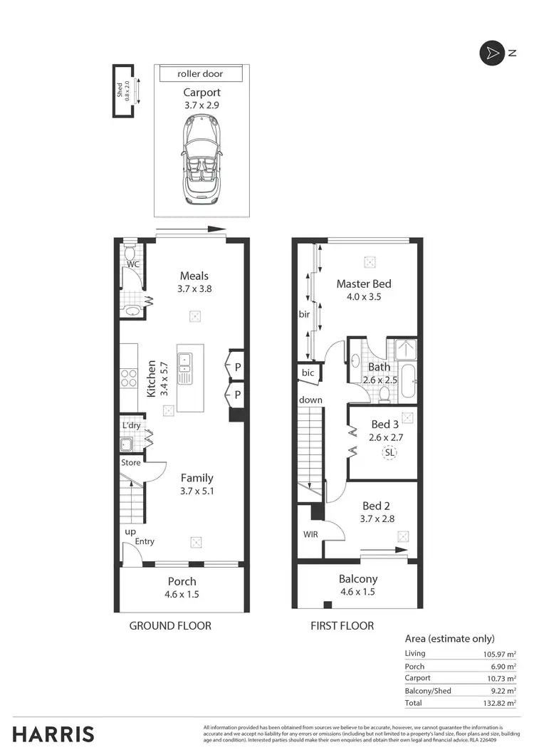 Floorplan of Homely townhouse listing, 8 The Mall, Mawson Lakes SA 5095