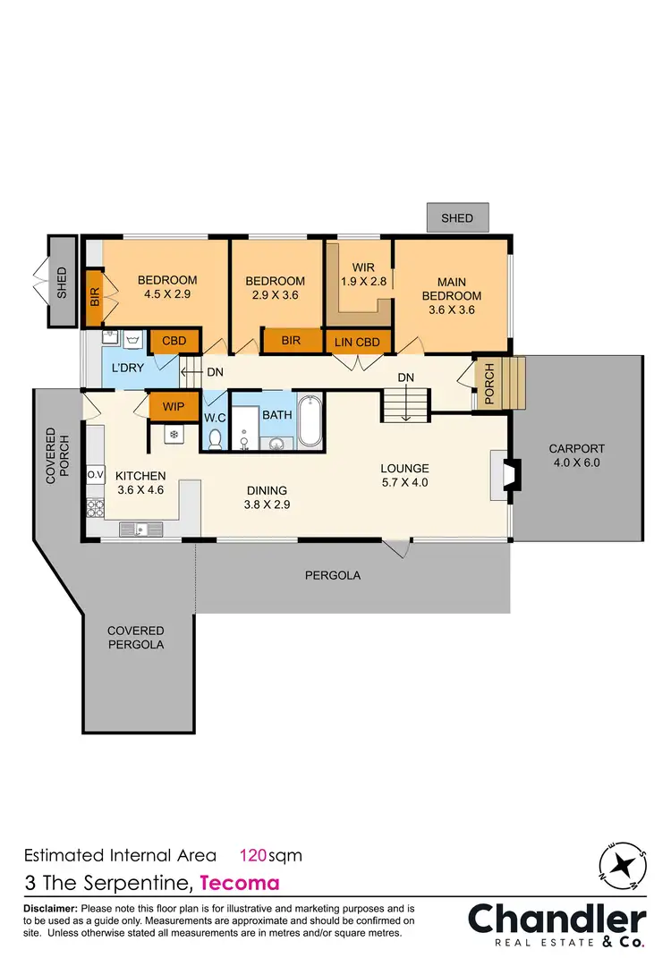 Floorplan of Homely house listing, 3 The Serpentine, Tecoma VIC 3160