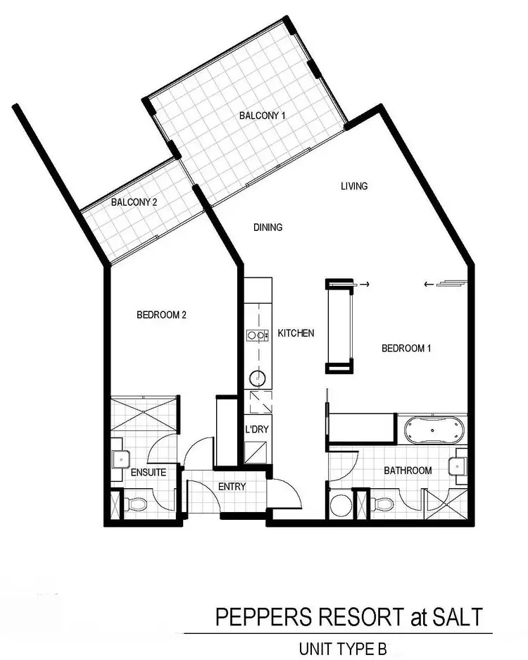 Floorplan of Homely apartment listing, 4215-16/1-25 Bells Boulevard, Kingscliff NSW 2487
