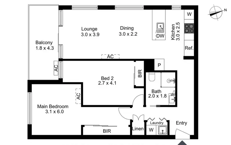 Floorplan of Homely apartment listing, 103/2 Hinder Street, Gungahlin ACT 2912