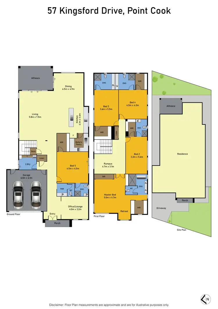 Floorplan of Homely house listing, 57 Kingsford Drive, Point Cook VIC 3030