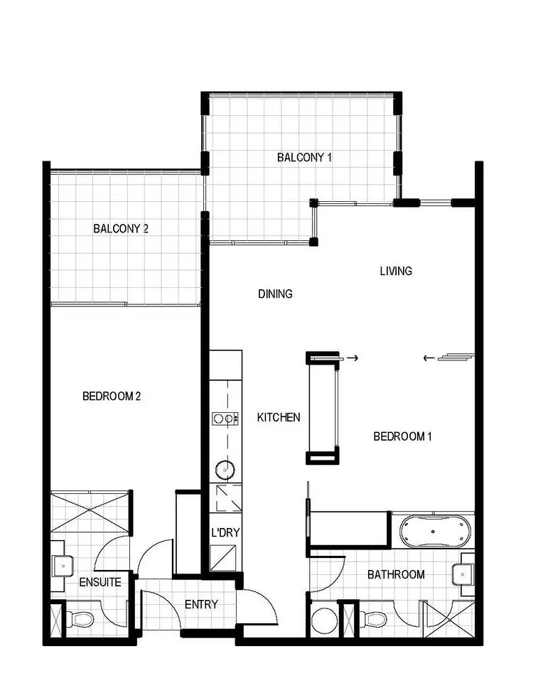 Floorplan of Homely apartment listing, 6319-20/1-25 Bells Boulevard, Kingscliff NSW 2487