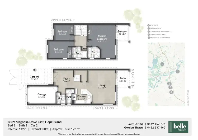 Floorplan of Homely townhouse listing, 8889 Magnolia Drive, Hope Island QLD 4212