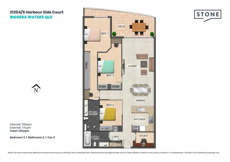 Floorplan of Homely apartment listing, 21204/5 Harbour Side Court, Biggera Waters QLD 4216