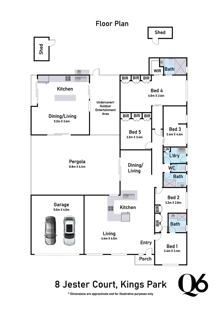 Floorplan of Homely house listing, 8 Jester Court, Kings Park VIC 3021