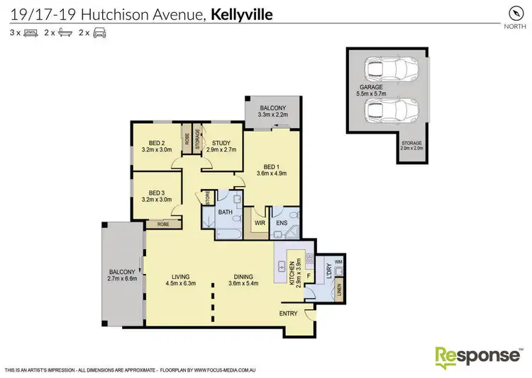 Floorplan of Homely apartment listing, 19/17-19 Hutchison Avenue, Kellyville NSW 2155