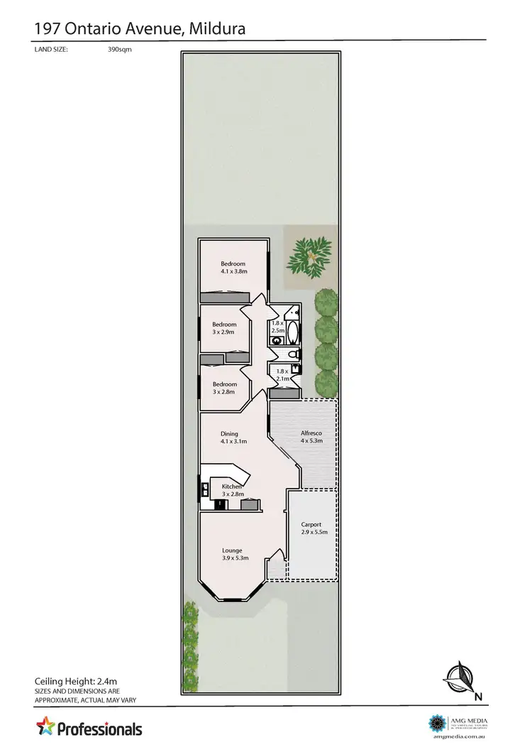 Floorplan of Homely townhouse listing, 197 Ontario Avenue, Mildura VIC 3500