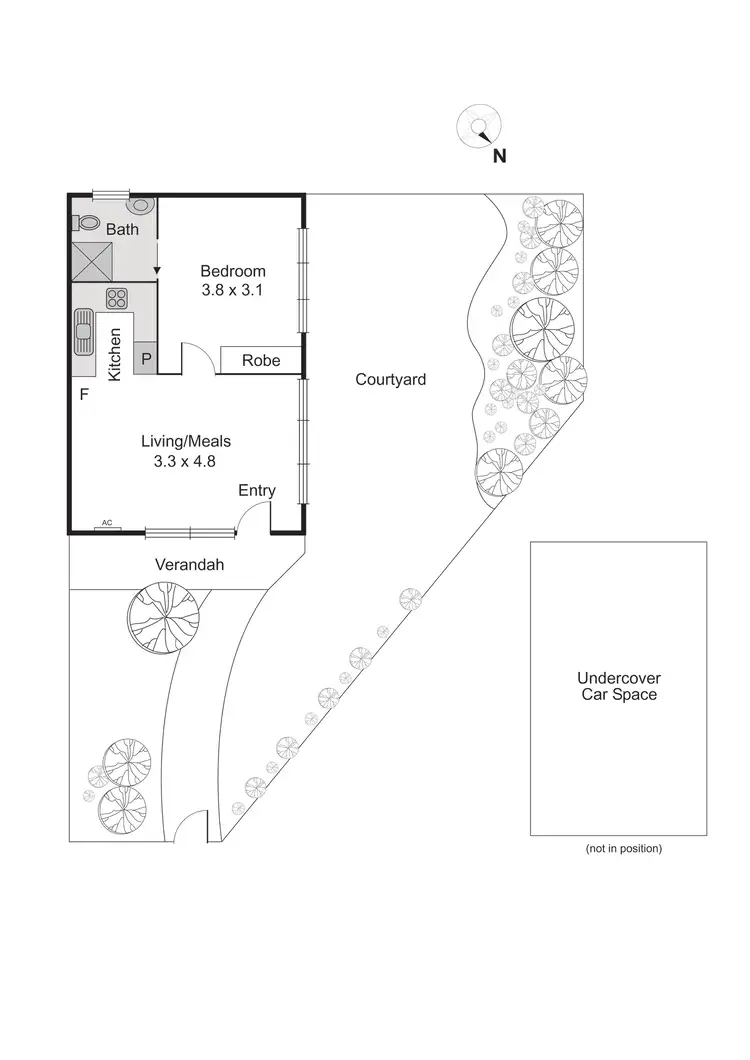 Floorplan of Homely apartment listing, 1/4 Holloway Street, Ormond VIC 3204
