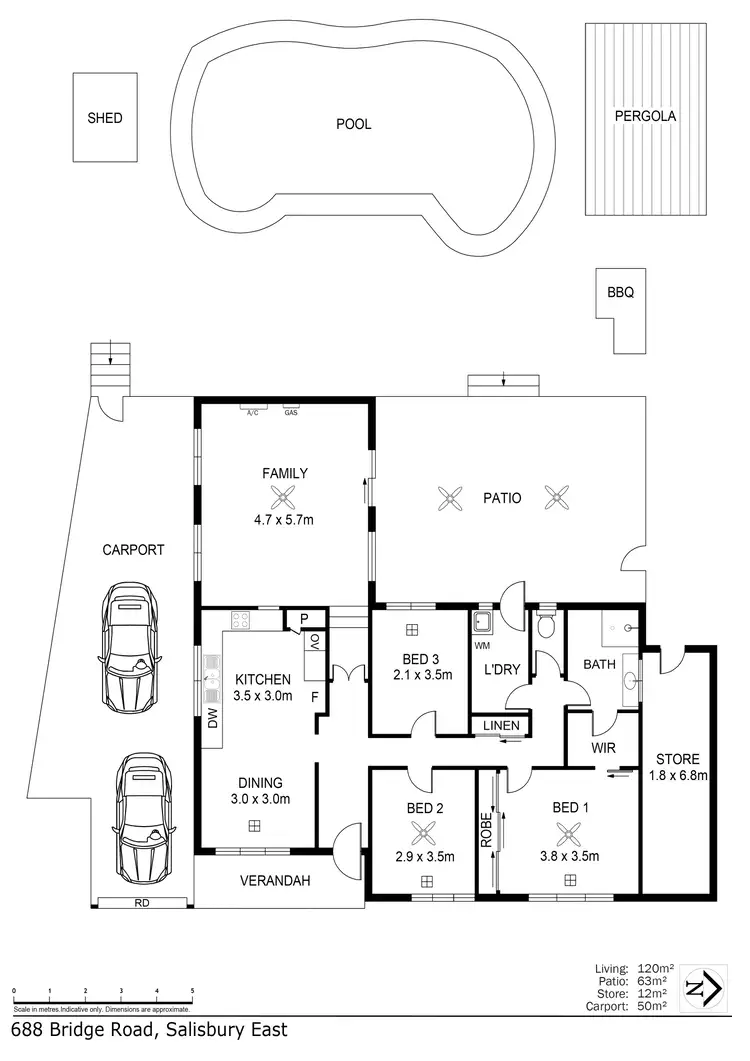 Floorplan of Homely house listing, 688 Bridge Road, Salisbury East SA 5109