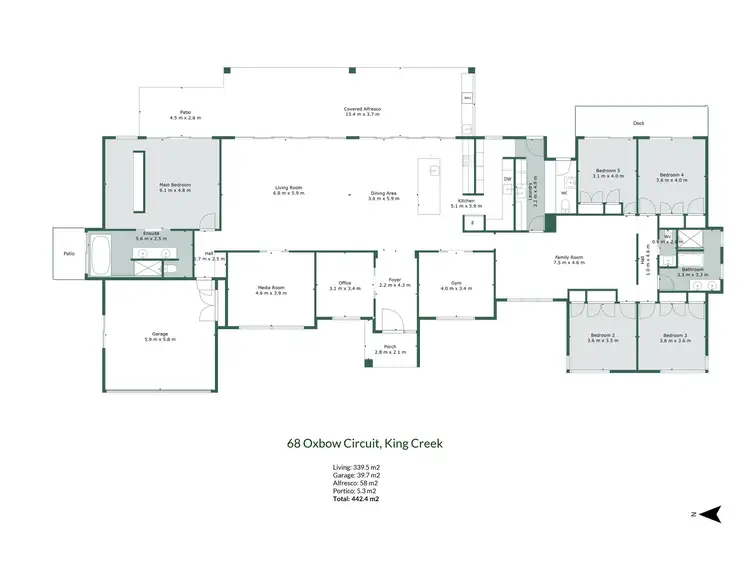 Floorplan of Homely rural property listing, 68 Oxbow Circuit, King Creek NSW 2446