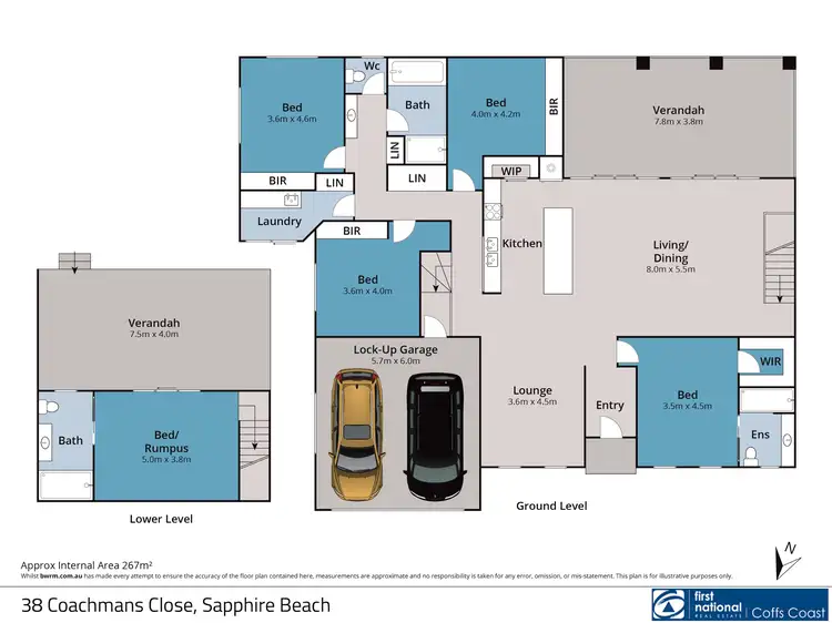Floorplan of Homely house listing, 38 Coachmans Close, Sapphire Beach NSW 2450