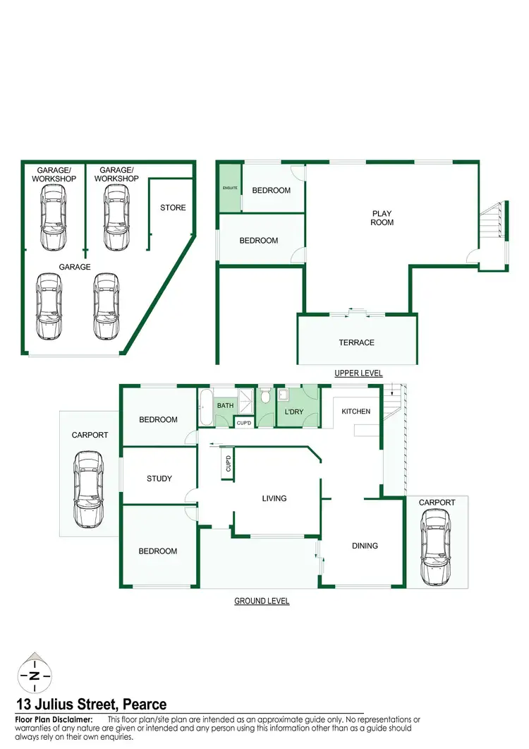 Floorplan of Homely house listing, 13 Julius Street, Pearce ACT 2607