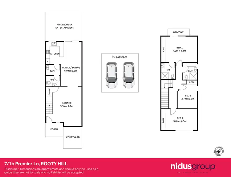 Floorplan of Homely townhouse listing, 7/1B Premier Lane, Rooty Hill NSW 2766