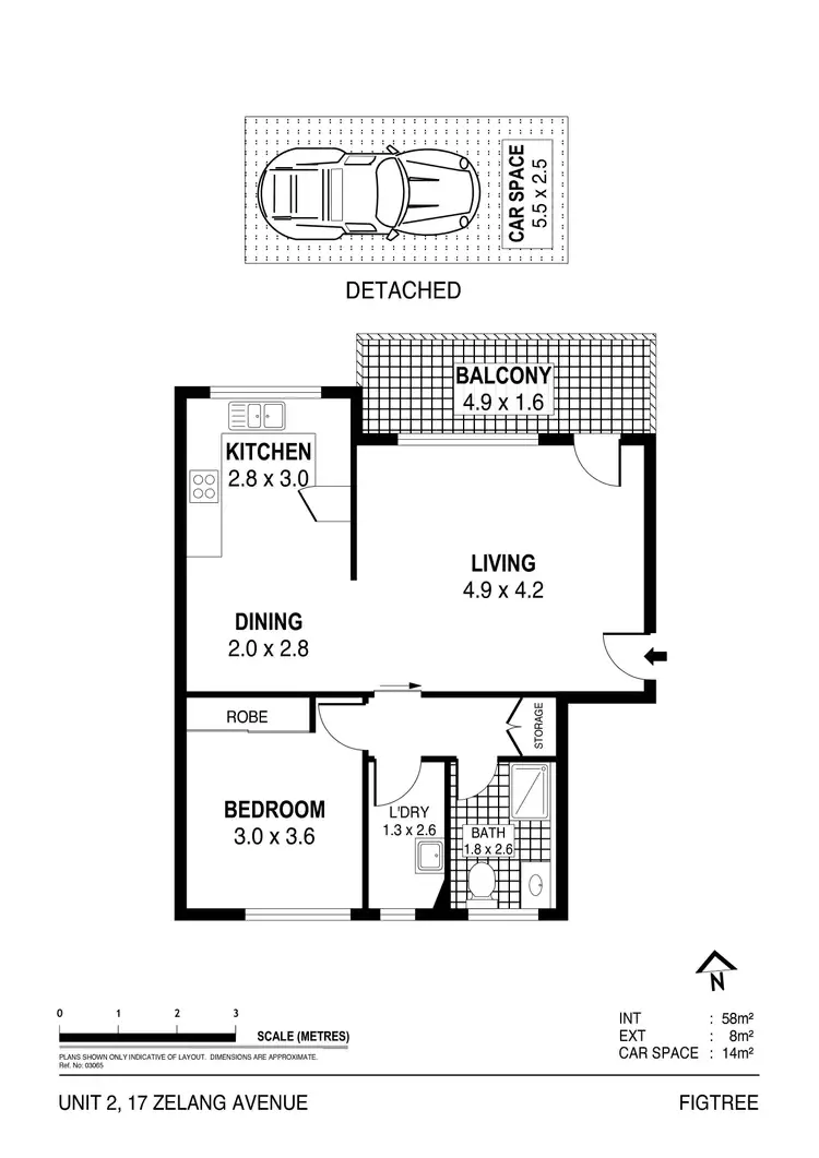 Floorplan of Homely unit listing, 2/17 Zelang Avenue, Figtree NSW 2525