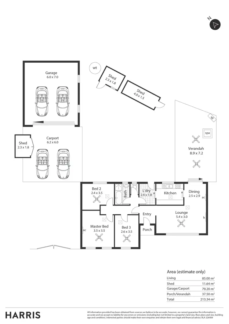 Floorplan of Homely house listing, 38 Ashton Road, Davoren Park SA 5113
