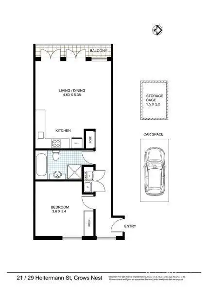 Floorplan of Homely apartment listing, 21/29 Holtermann Street, Crows Nest NSW 2065