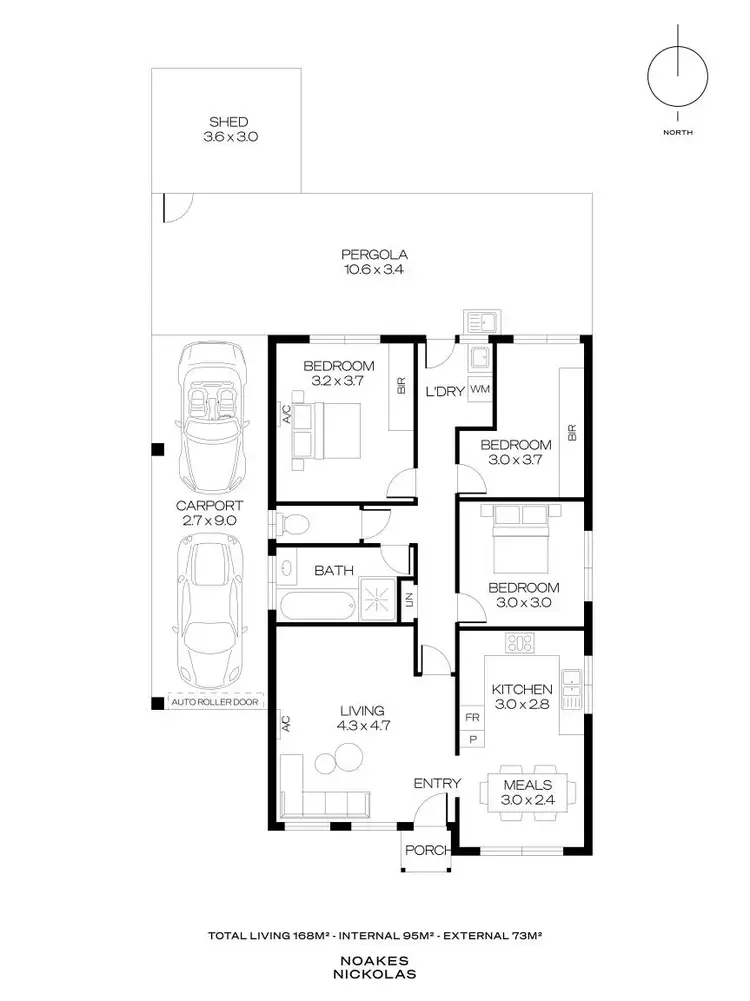 Floorplan of Homely house listing, 1/1 Campbell Road, Paradise SA 5075