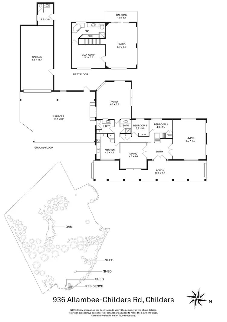 Floorplan of Homely rural property listing, 936 Allambee-Childers Road, Childers VIC 3824