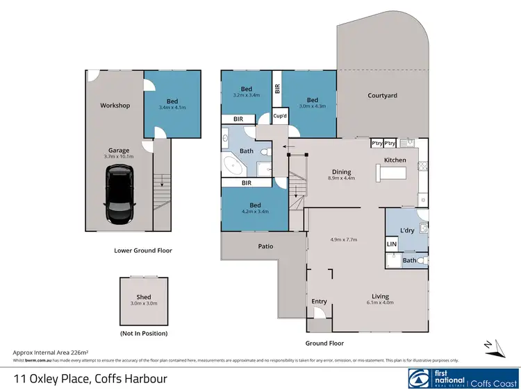Floorplan of Homely house listing, 11 Oxley Place, Coffs Harbour NSW 2450