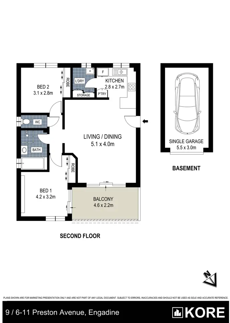 Floorplan of Homely unit listing, 9/6 Preston Avenue, Engadine NSW 2233