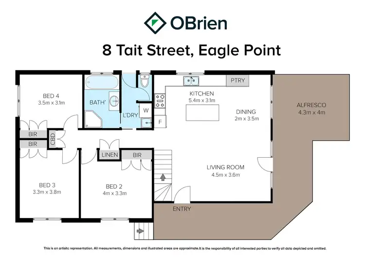 Floorplan of Homely house listing, 8 Tait Street, Eagle Point VIC 3878