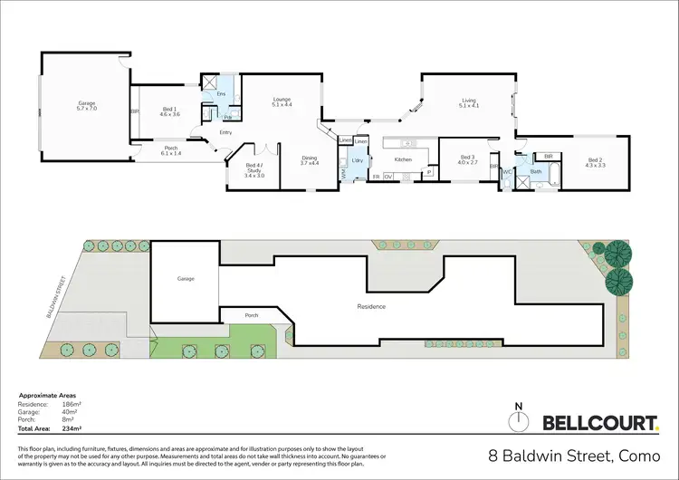 Floorplan of Homely house listing, 8 Baldwin Street, Como WA 6152