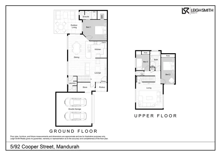 Floorplan of Homely townhouse listing, 5/92 Cooper Street, Mandurah WA 6210