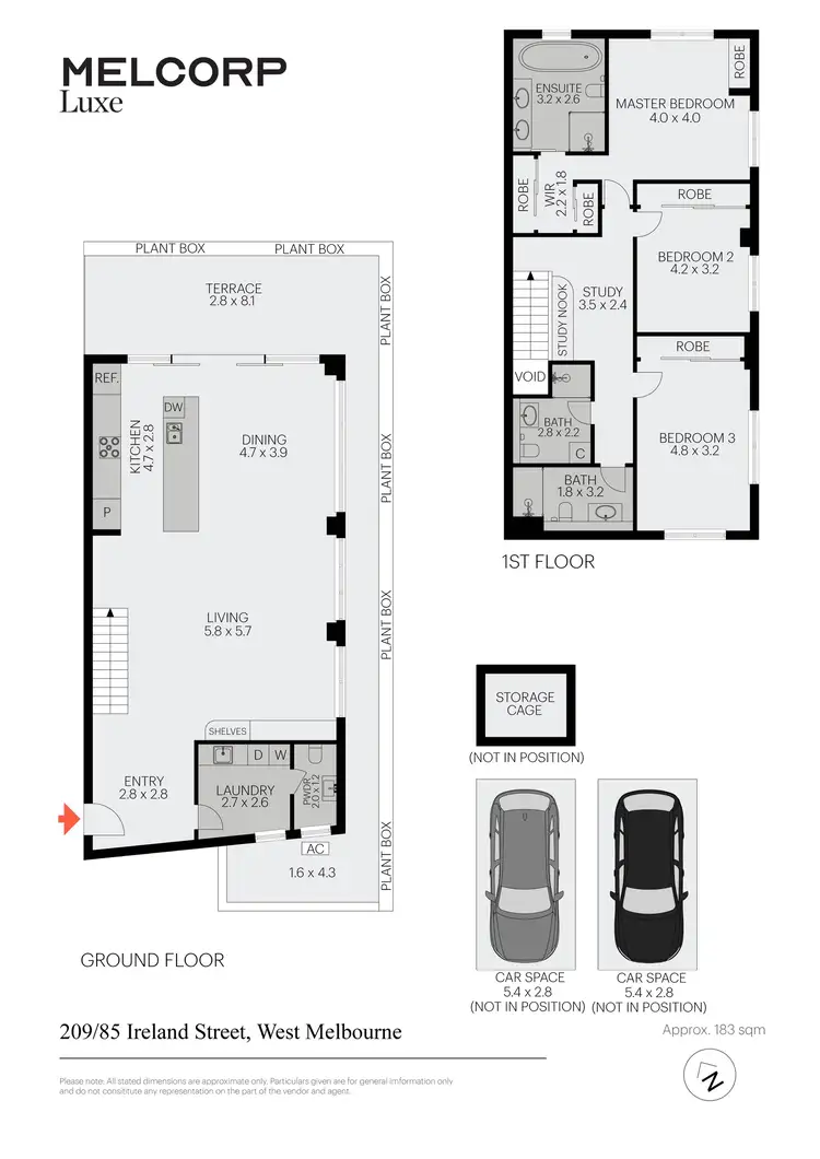 Floorplan of Homely townhouse listing, 209/85 Ireland Street, West Melbourne VIC 3003