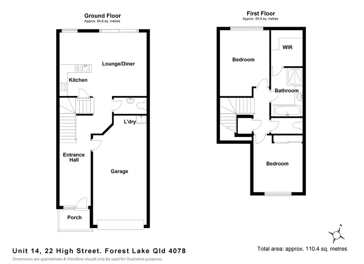Floorplan of Homely townhouse listing, 14/22 High Street, Forest Lake QLD 4078