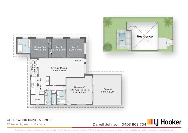 Floorplan of Homely house listing, 41 Pinkwood Drive, Ashmore QLD 4214