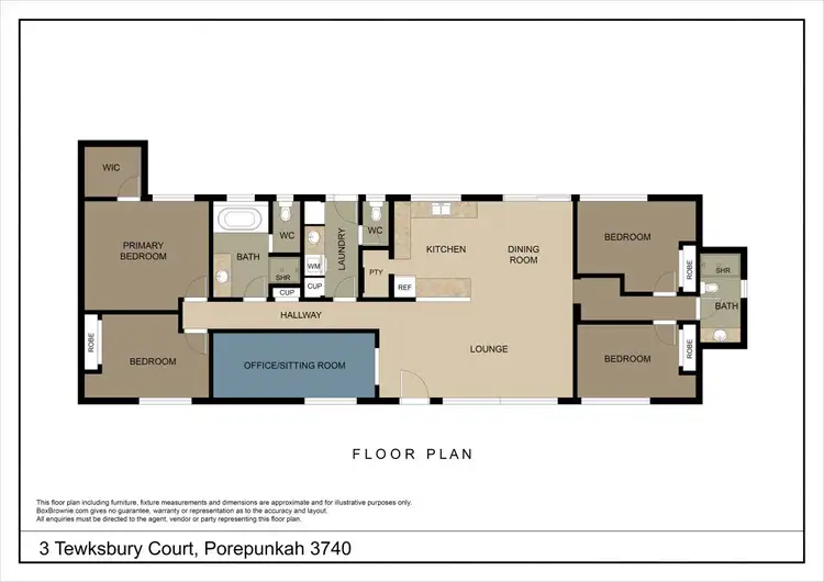 Floorplan of Homely house listing, 3 Tewksbury Court, Porepunkah VIC 3740