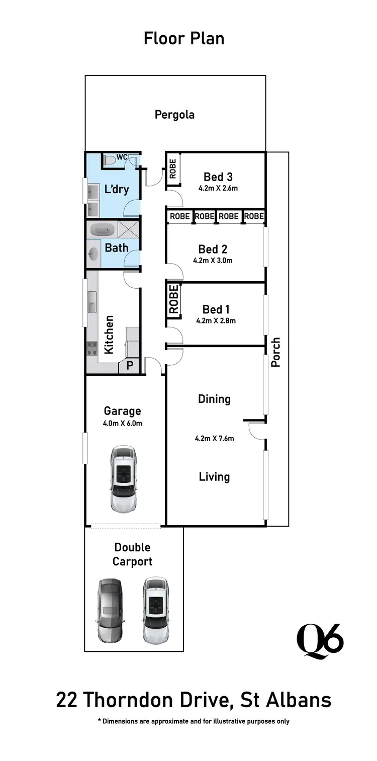 Floorplan of Homely house listing, 22 Thorndon Drive, St Albans VIC 3021