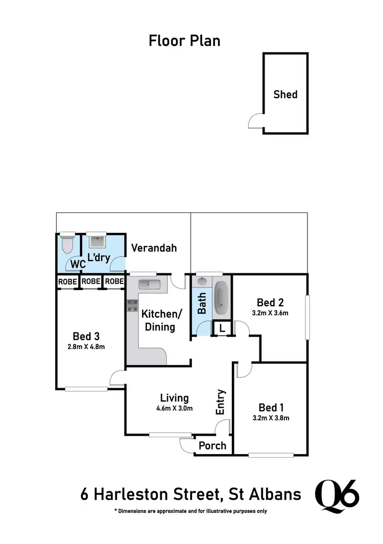 Floorplan of Homely house listing, 6 Harleston Street, St Albans VIC 3021