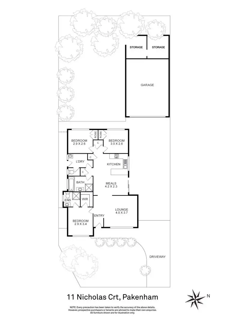 Floorplan of Homely house listing, 11 Nicholas Court, Pakenham VIC 3810