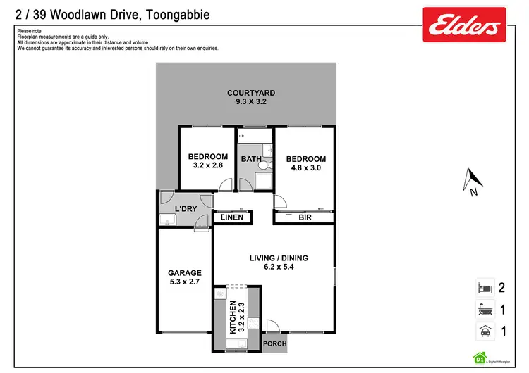 Floorplan of Homely villa listing, 2/39 Woodlawn Drive, Toongabbie NSW 2146