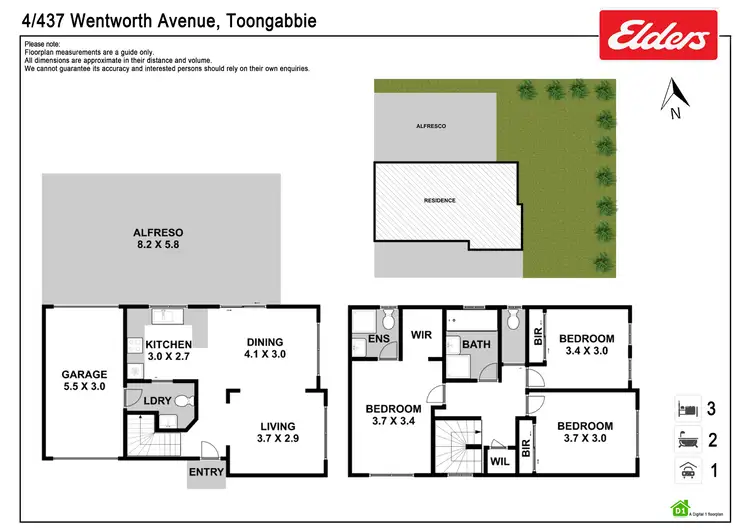 Floorplan of Homely townhouse listing, 4/437 Wentworth Avenue, Toongabbie NSW 2146