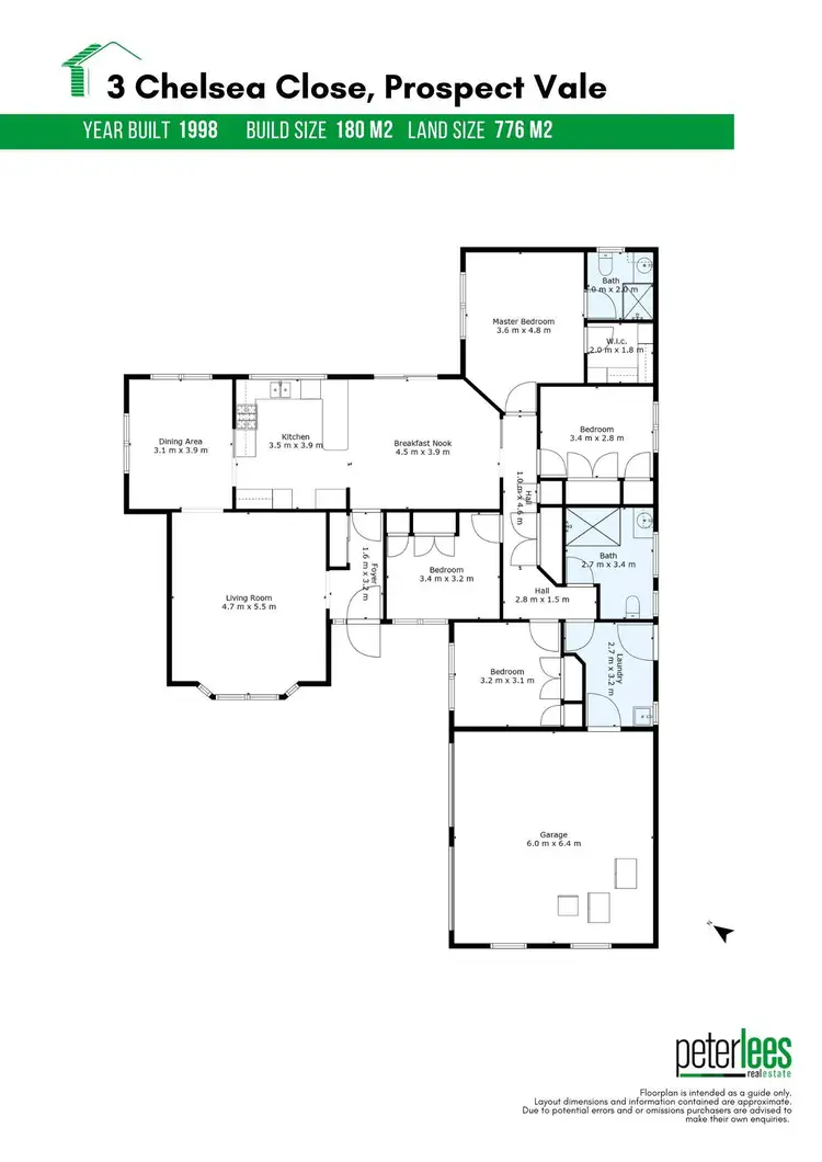 Floorplan of Homely house listing, 3 Chelsea Close, Prospect Vale TAS 7250