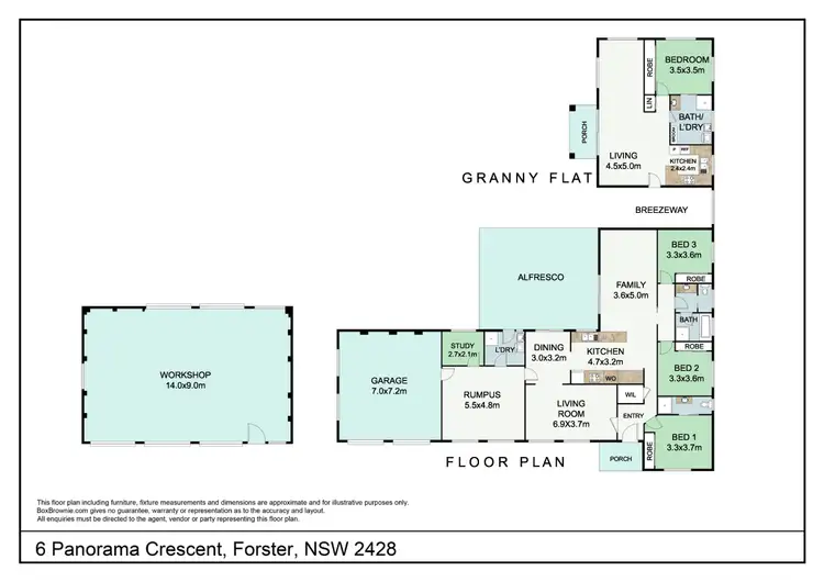 Floorplan of Homely rural property listing, 6 Panorama Crescent, Forster NSW 2428