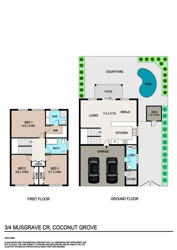 Floorplan of Homely townhouse listing, 3/4 Musgrave Crescent, Coconut Grove NT 810