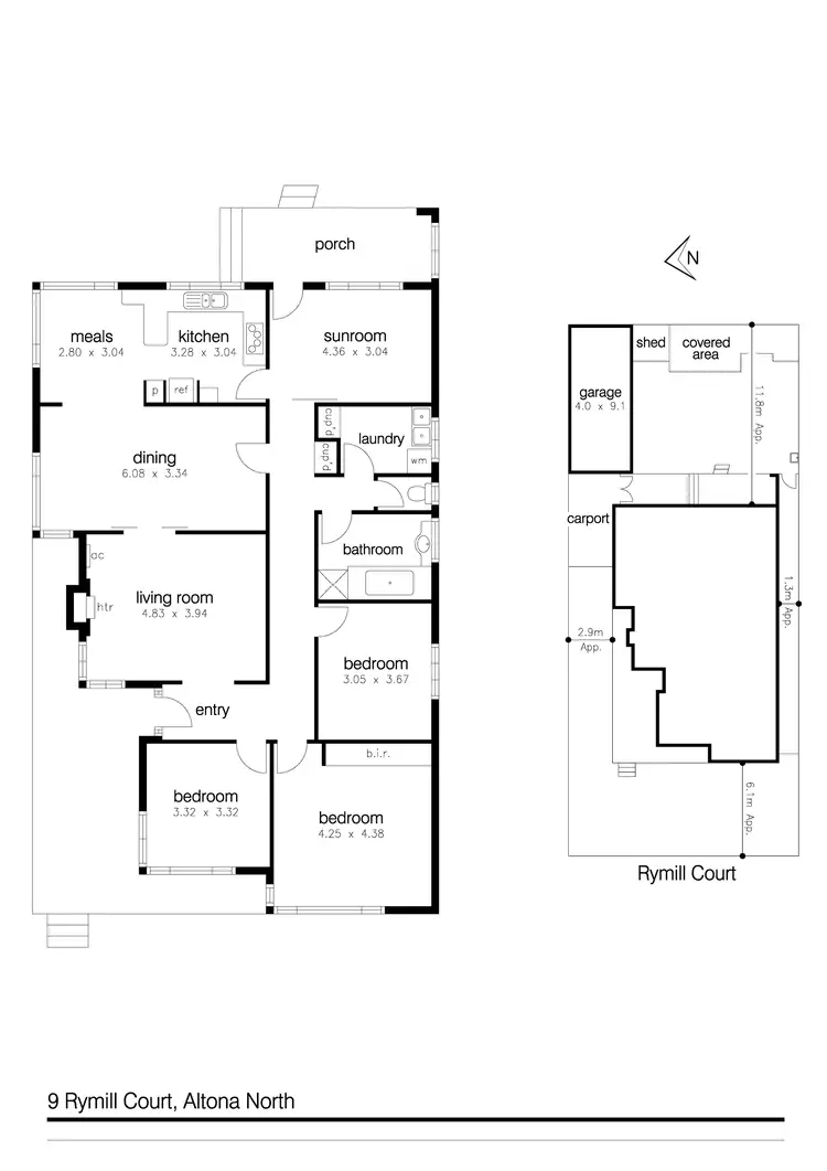 Floorplan of Homely house listing, 9 Rymill Court, Altona North VIC 3025