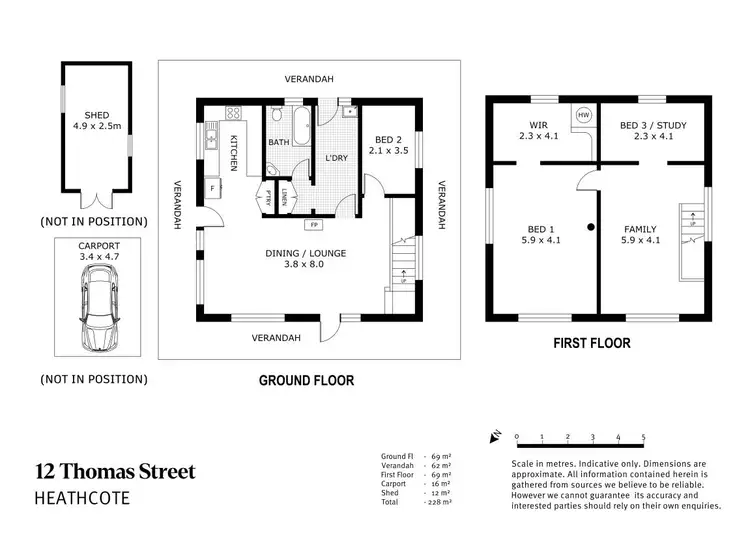 Floorplan of Homely house listing, 12 Thomas Street, Heathcote VIC 3523