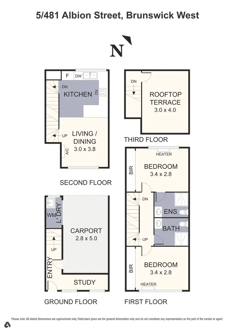 Floorplan of Homely townhouse listing, 5/481 Albion Street, Brunswick West VIC 3055