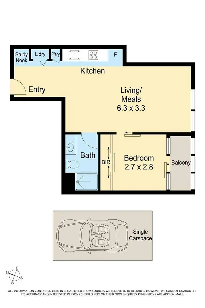 Floorplan of Homely apartment listing, 1104/568 St Kilda Road, Melbourne VIC 3004