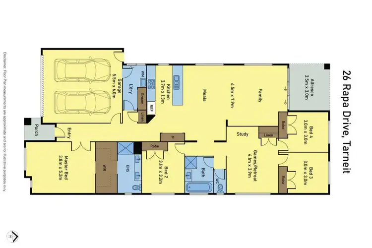 Floorplan of Homely house listing, 26 Rapa Drive, Tarneit VIC 3029