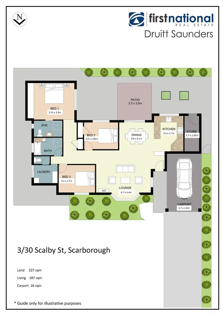 Floorplan of Homely villa listing, 3/30 Scalby Street, Scarborough WA 6019