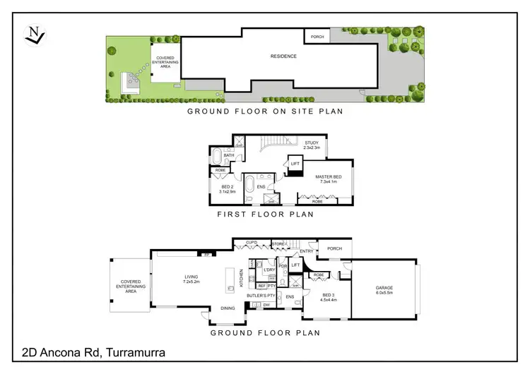 Floorplan of Homely townhouse listing, 2D Ancona Road, Turramurra NSW 2074