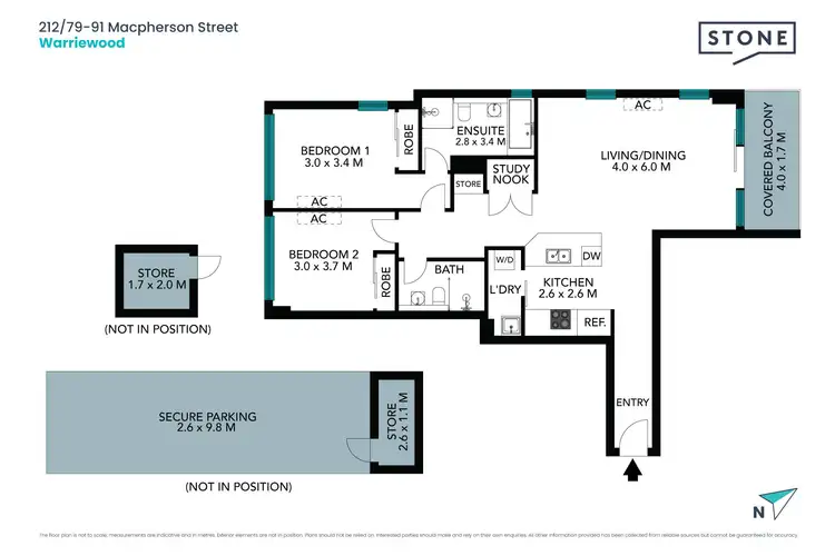 Floorplan of Homely unit listing, 212/79-91 Macpherson Street, Warriewood NSW 2102
