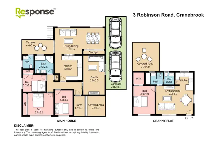 Floorplan of Homely house listing, 3 & 3A Robinson Road, Cranebrook NSW 2749