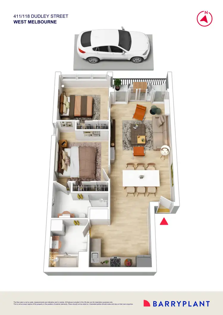Floorplan of Homely apartment listing, 411/118 Dudley Street, West Melbourne VIC 3003
