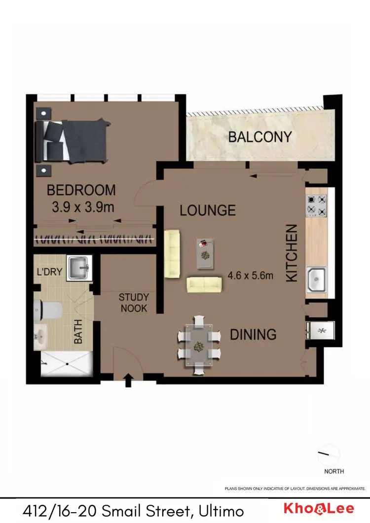 Floorplan of Homely apartment listing, 412/16-20 Smail Street, Ultimo NSW 2007